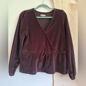 Plum Corduroy Madewell Top